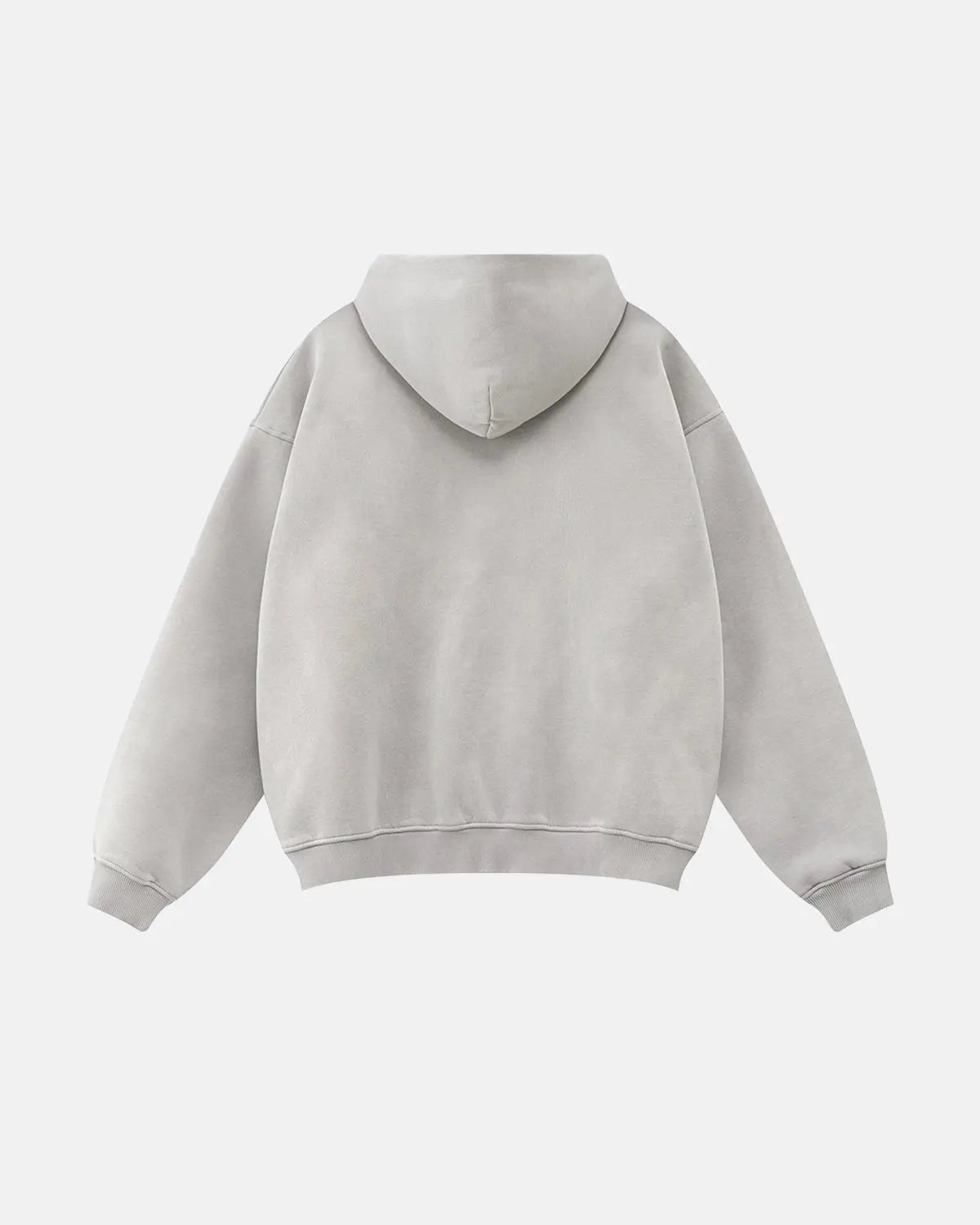 Unisex washed zip-up hoodie with hood and front graphic print
