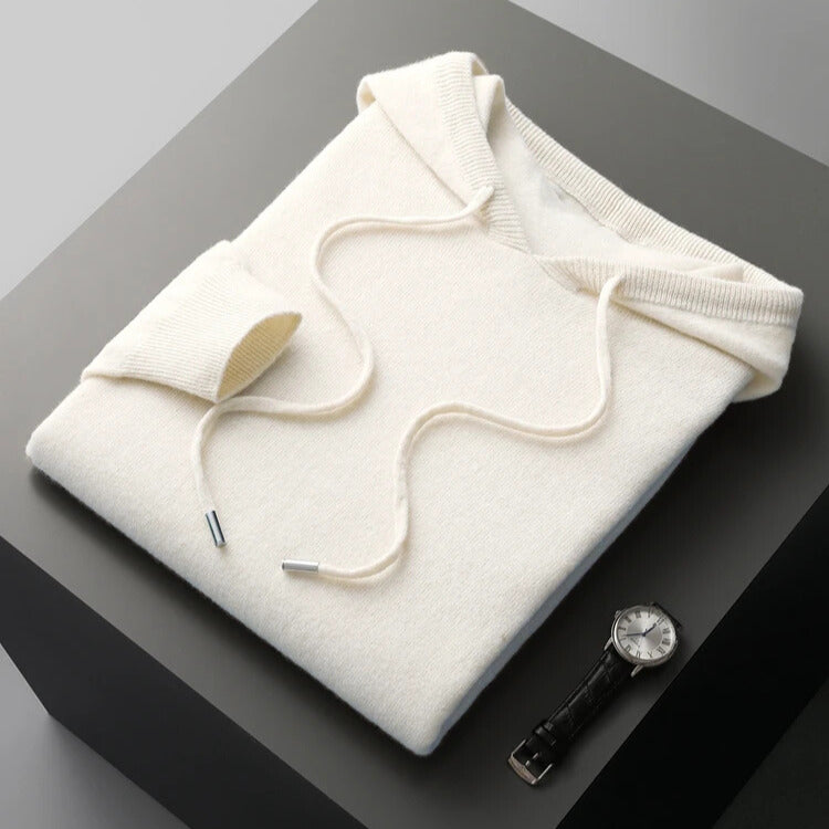Unisex hooded jumper with drawstrings and ribbed trims