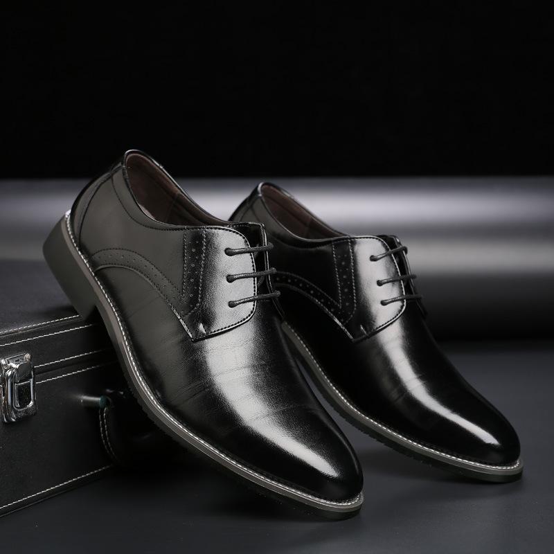 Men’s Classic Leather Oxford Shoes | Low-Profile Business & Formal Lace-Up Shoes