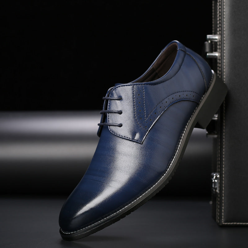 Men’s Classic Leather Oxford Shoes | Low-Profile Business & Formal Lace-Up Shoes