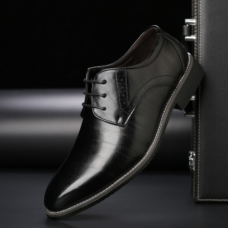 Men’s Classic Leather Oxford Shoes | Low-Profile Business & Formal Lace-Up Shoes