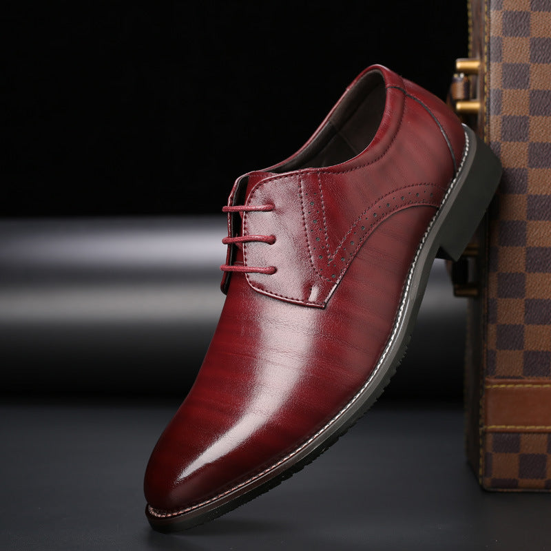 Men’s Classic Leather Oxford Shoes | Low-Profile Business & Formal Lace-Up Shoes