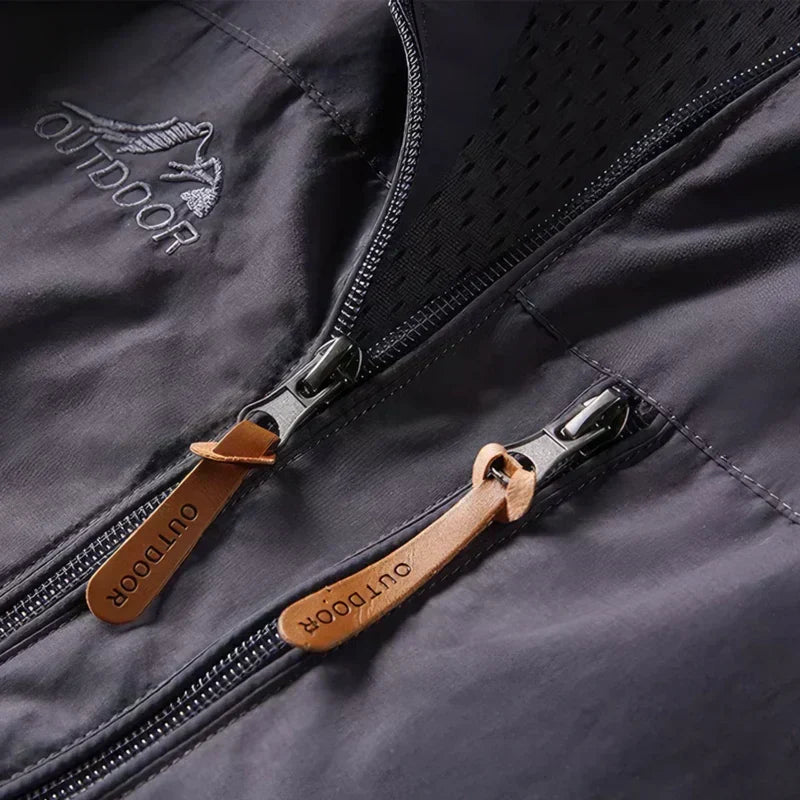 Men's Hooded Jacket Lightweight Mesh-Lined