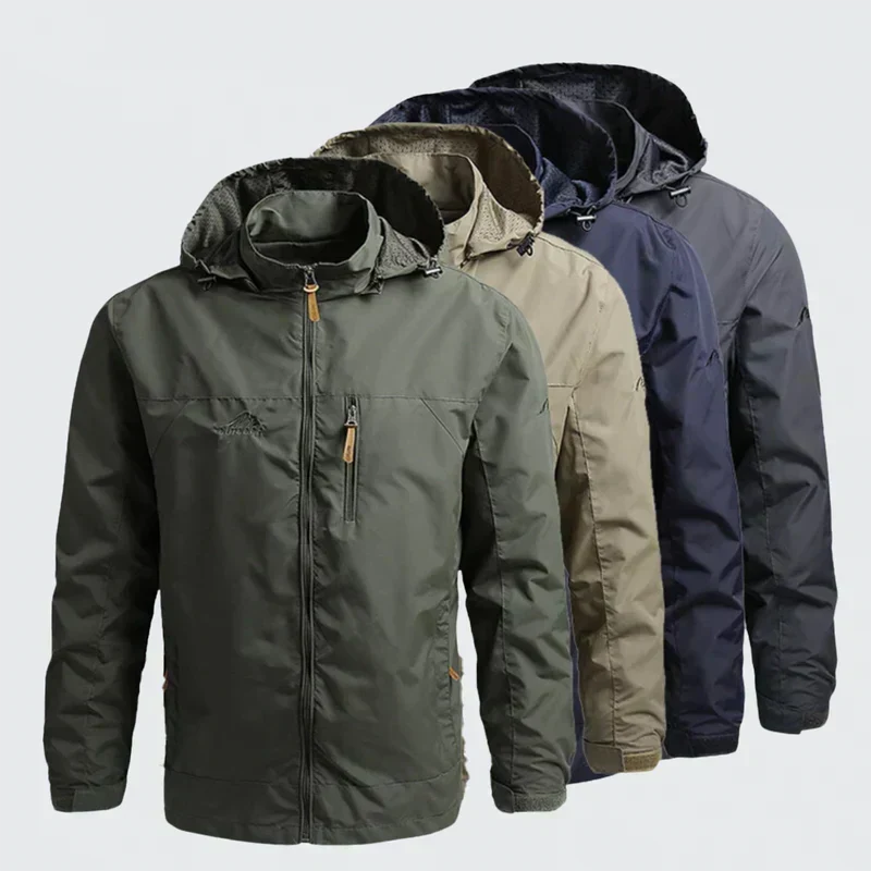 Men's Hooded Jacket Lightweight Mesh-Lined