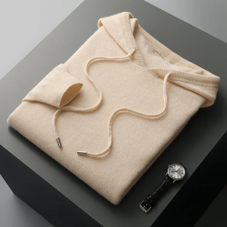 Unisex hooded jumper with drawstrings and ribbed trims