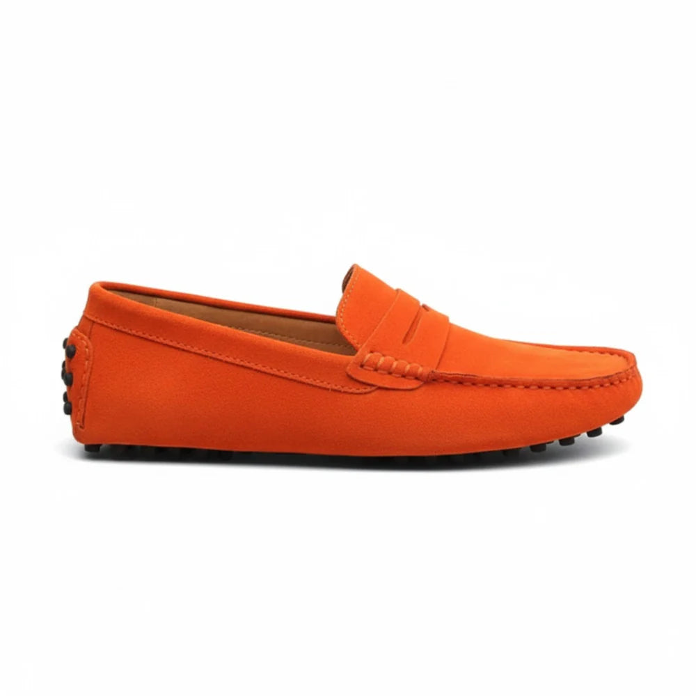 Men's Leather Driving Loafers Slip-On