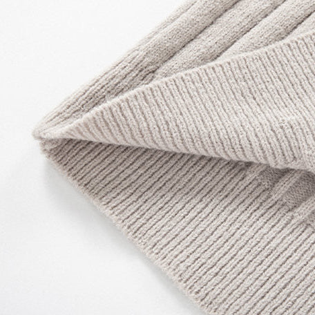 Men's ribbed quarter-zip jumper with mock neck and long sleeves
