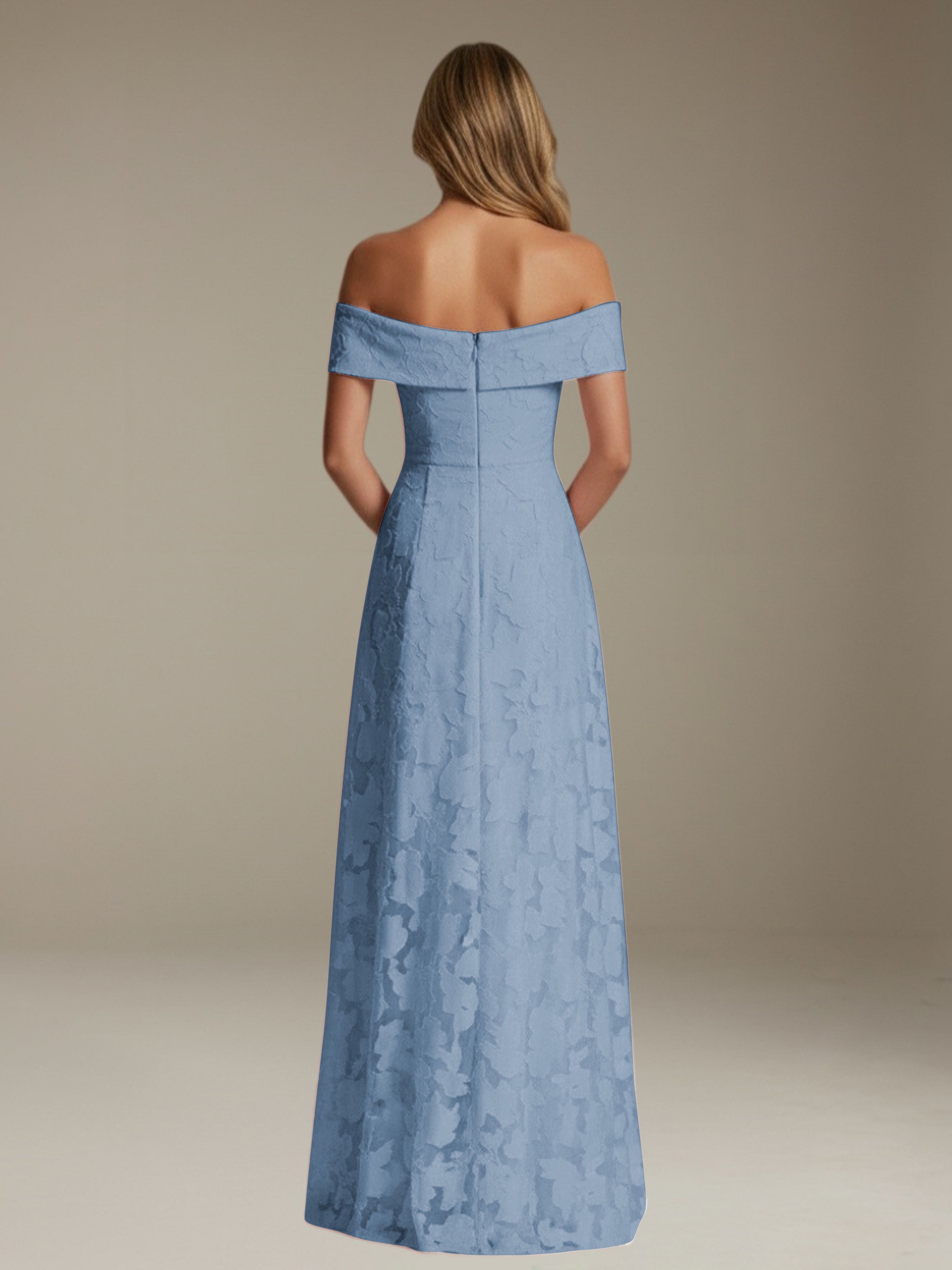 Women’s Off-Shoulder Floral Lace Maxi Dress | A-Line Occasion Gown