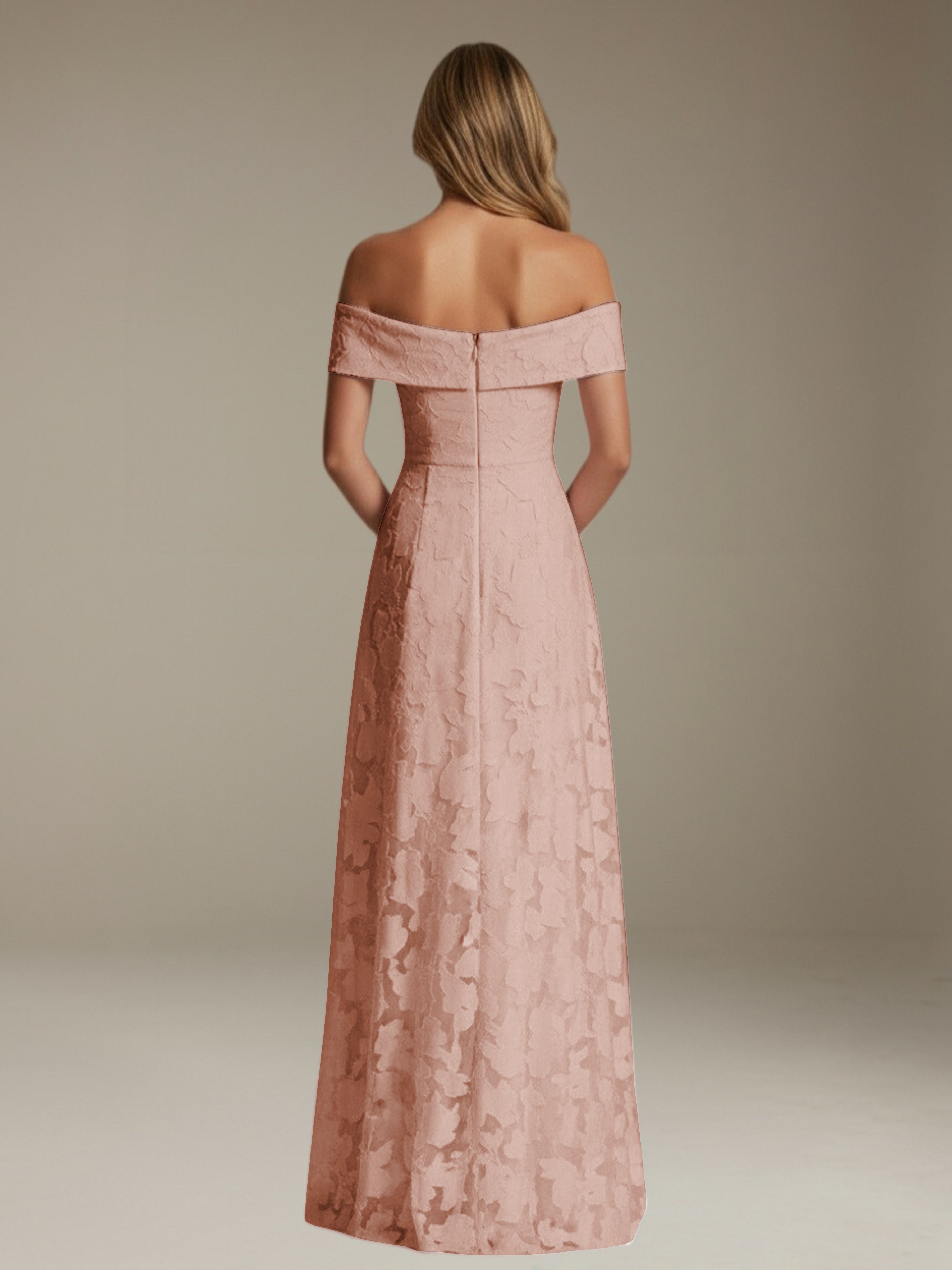 Women’s Off-Shoulder Floral Lace Maxi Dress | A-Line Occasion Gown