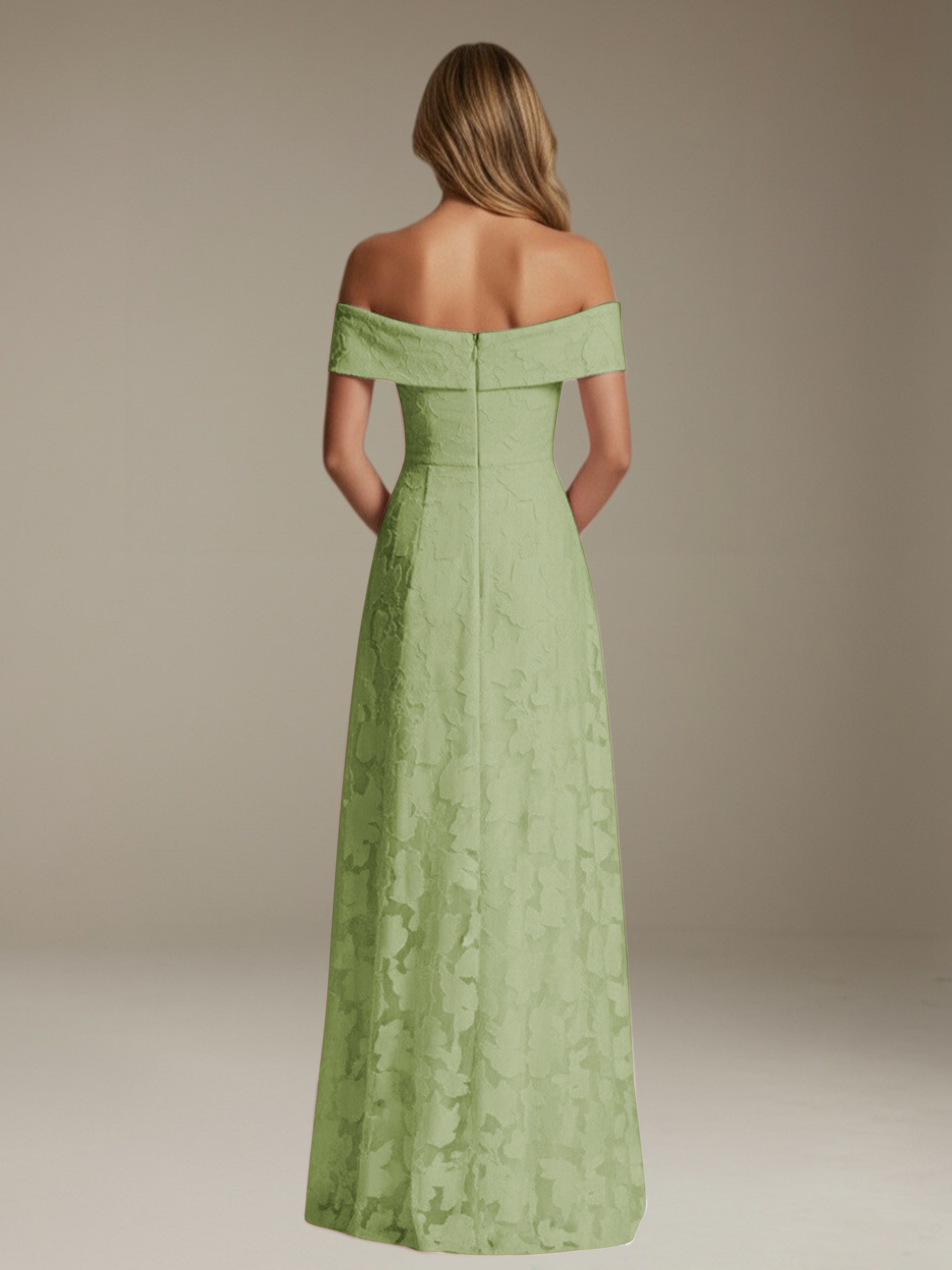 Women’s Off-Shoulder Floral Lace Maxi Dress | A-Line Occasion Gown
