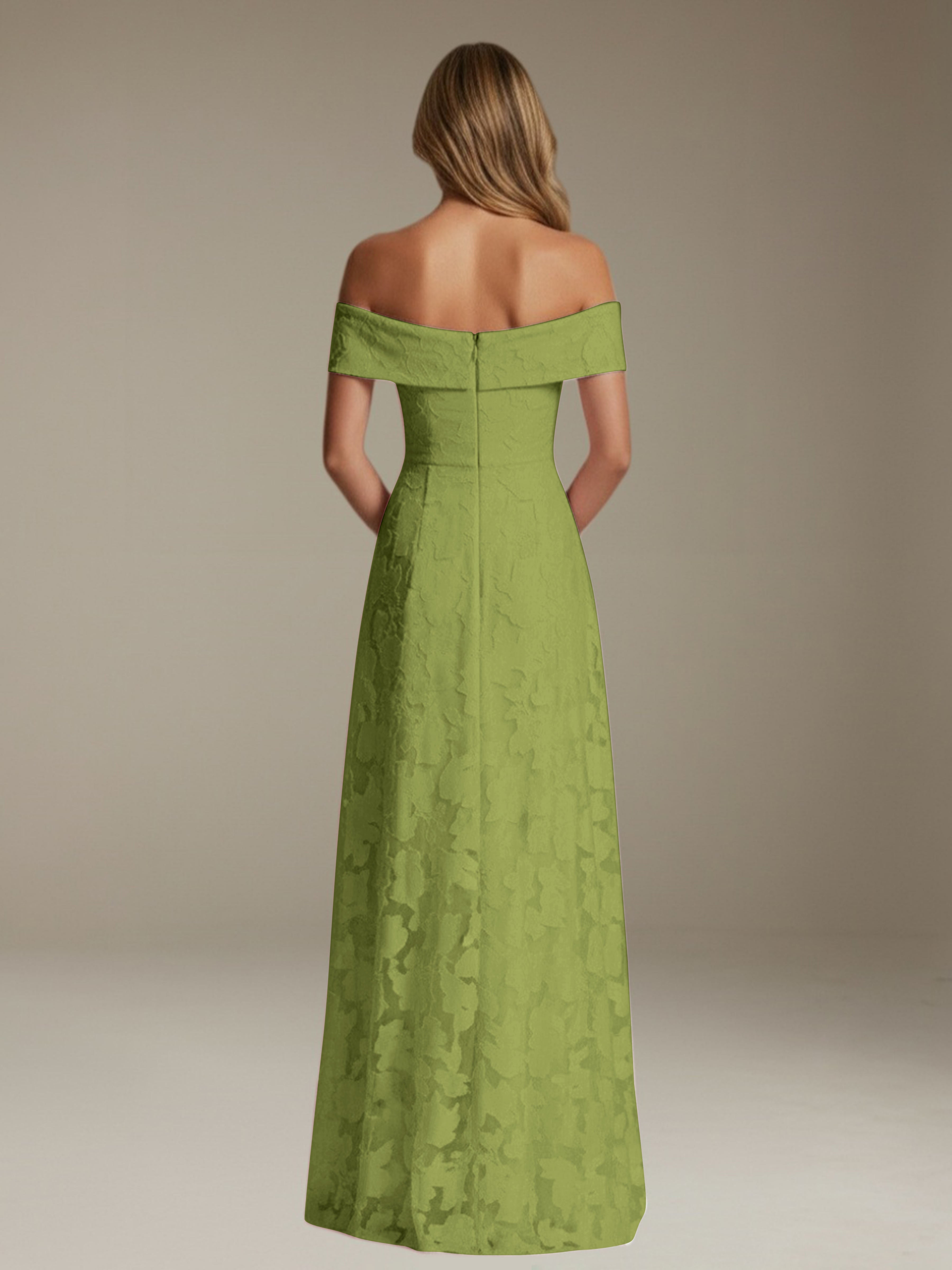 Women’s Off-Shoulder Floral Lace Maxi Dress | A-Line Occasion Gown