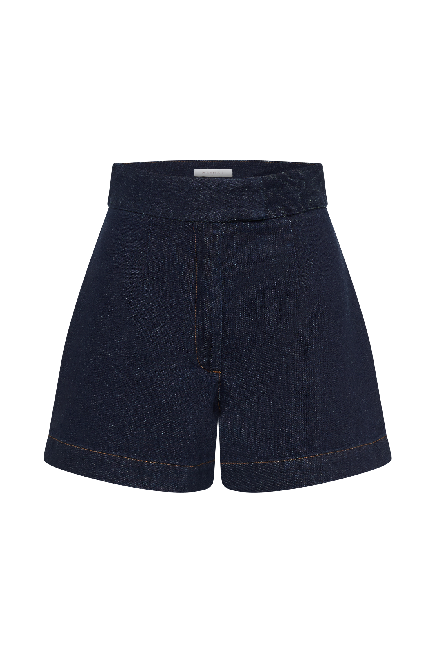 Women’s High-Waisted Relaxed Denim Shorts | Dark Wash Summer Shorts