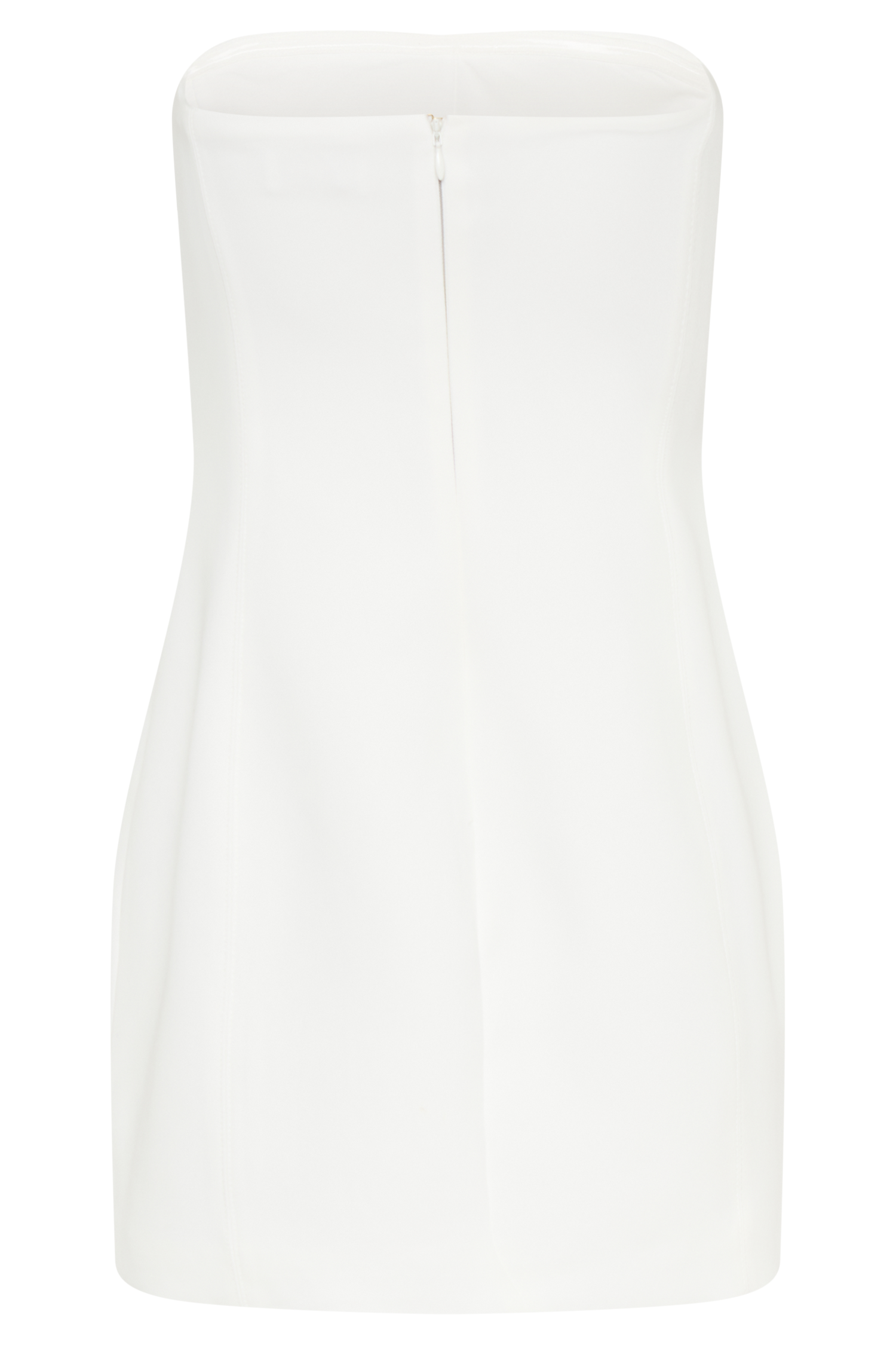 Women’s Strapless Crepe Mini Dress | Tailored Bandeau Occasion Dress in White