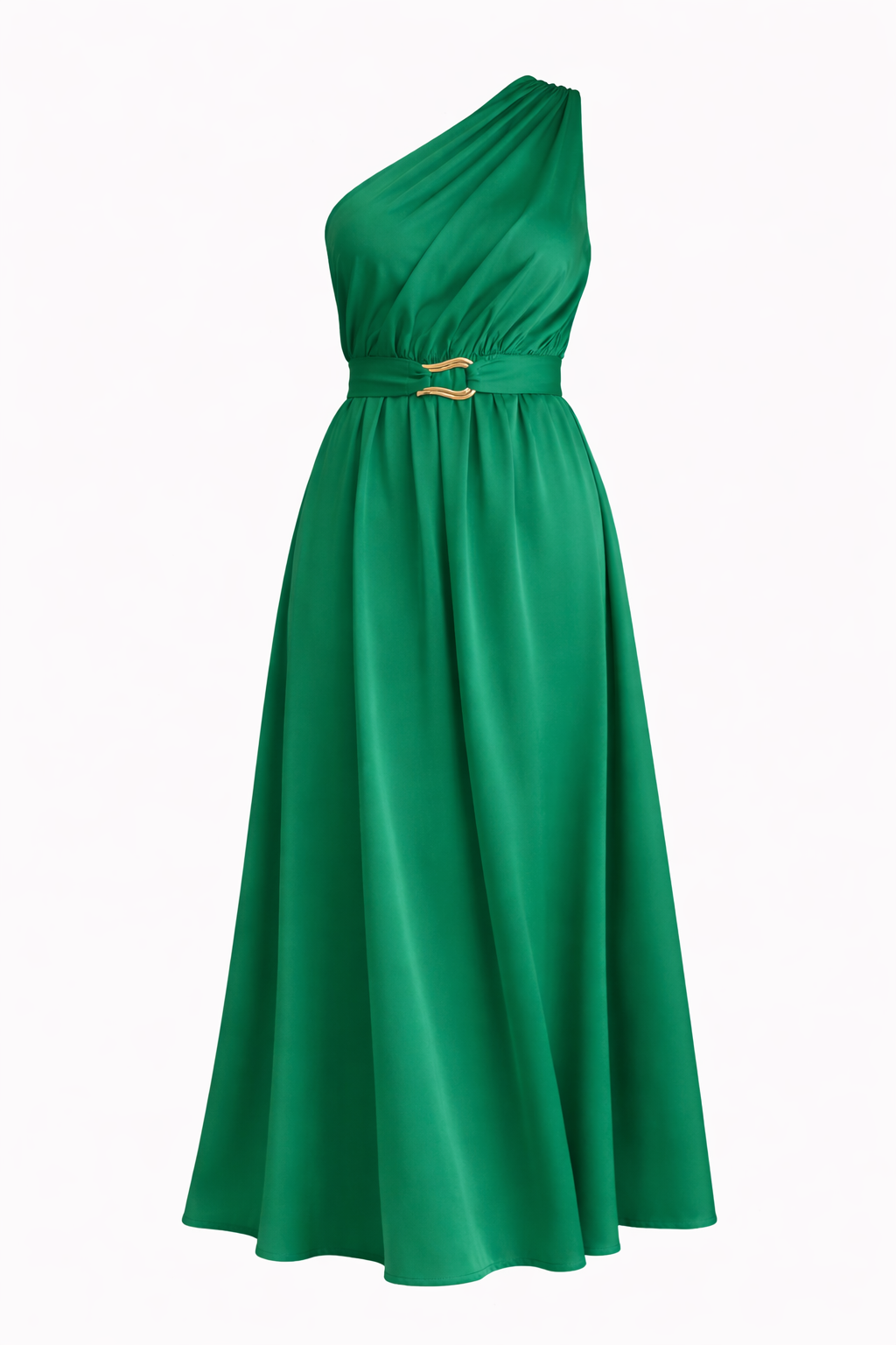 Women’s One-Shoulder Maxi Dress with Belt