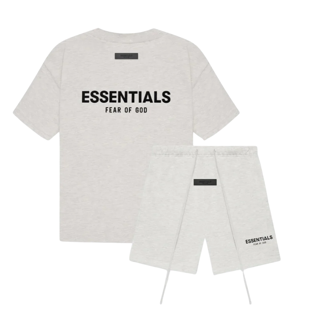 Men's short-sleeved graphic T-shirt and above-knee shorts set