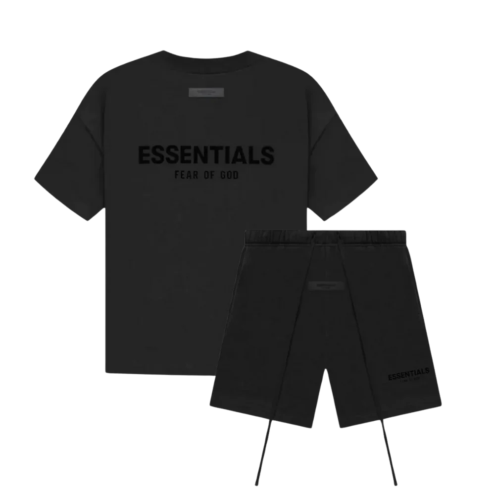 Men's short-sleeved graphic T-shirt and above-knee shorts set