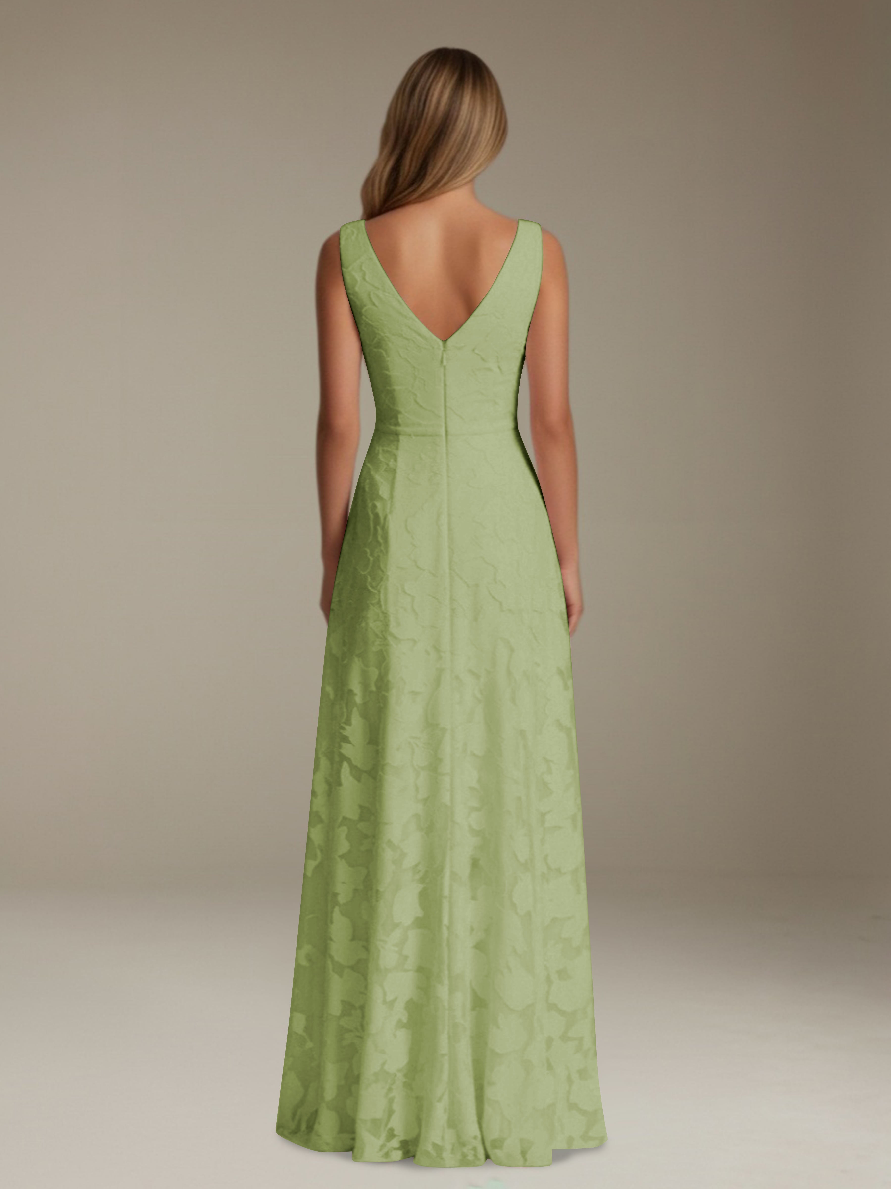 Women’s Floral Lace A-Line Maxi Dress | Sleeveless V-Neck Evening Gown