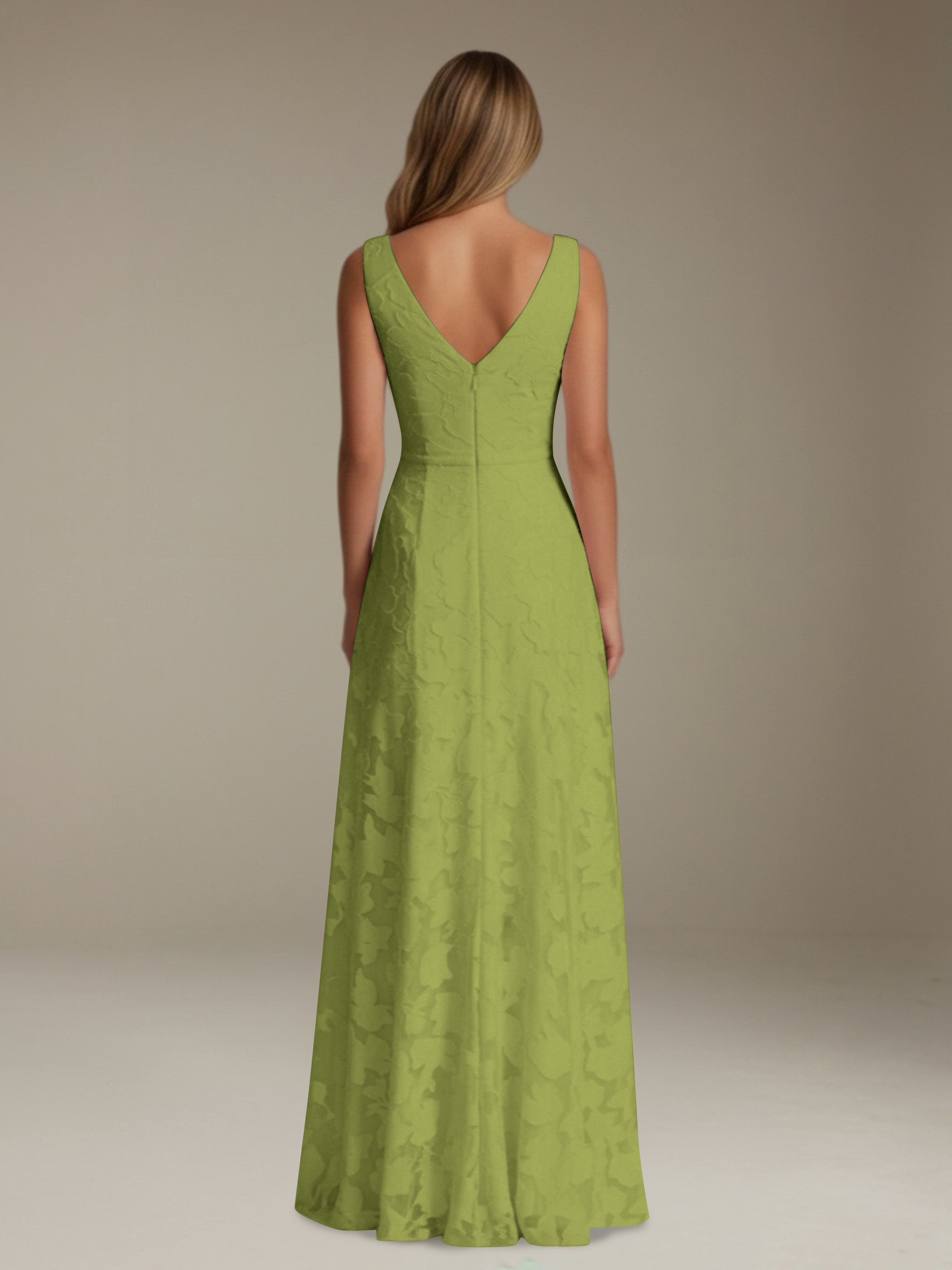 Women’s Floral Lace A-Line Maxi Dress | Sleeveless V-Neck Evening Gown