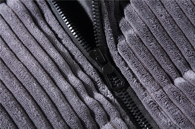 Men's Corduroy Puffer Jacket Stand Collar