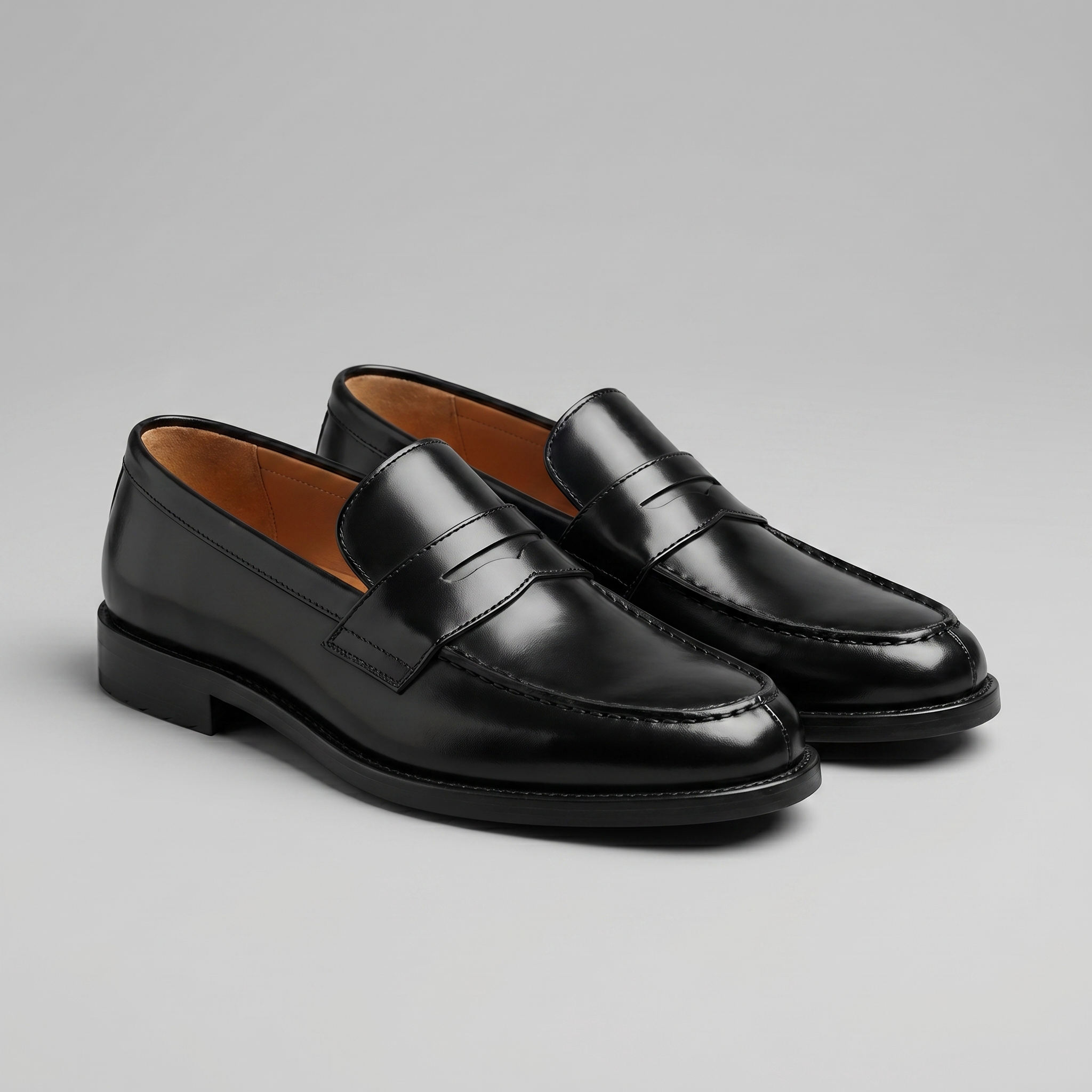 Men's Penny Loafer Leather-Look Moccasin Toe