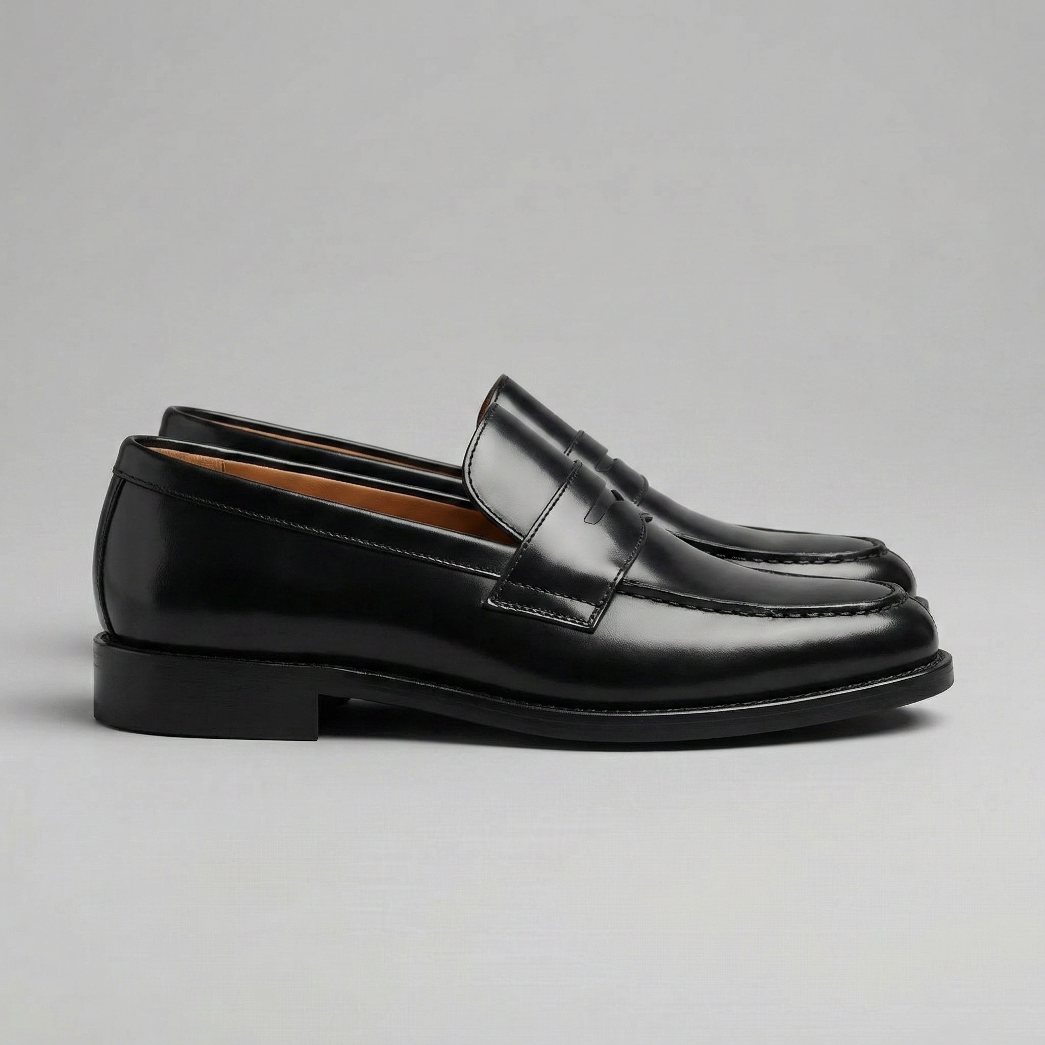 Men's Penny Loafer Leather-Look Moccasin Toe