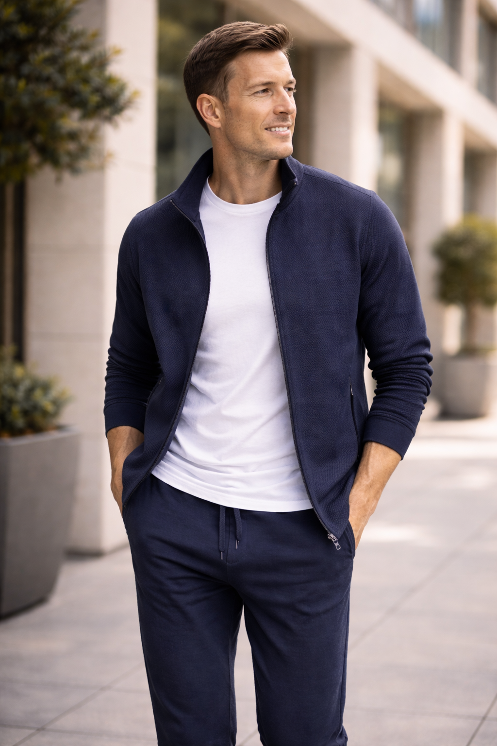 Men’s Tracksuit Set Tapered Fit | Navy