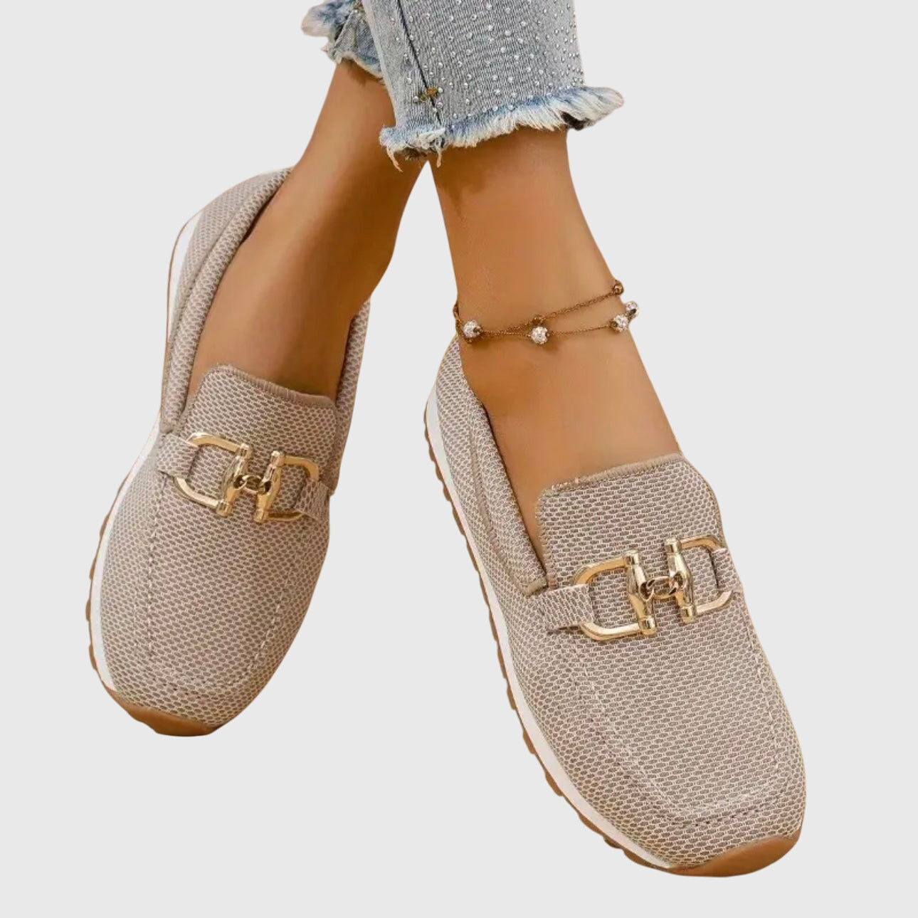 Women's Loafers Breathable Mesh Horsebit Detail - Blue