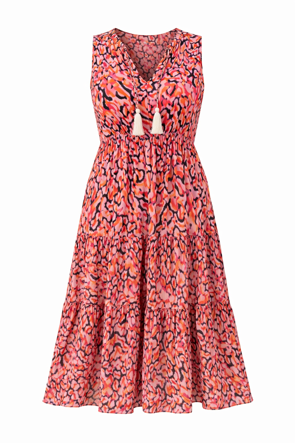 Women’s Floral Tiered Midi Dress | Sunset Bloom