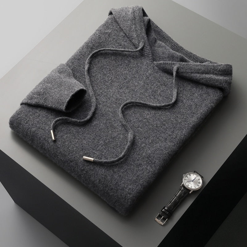 Unisex hooded jumper with drawstrings and ribbed trims