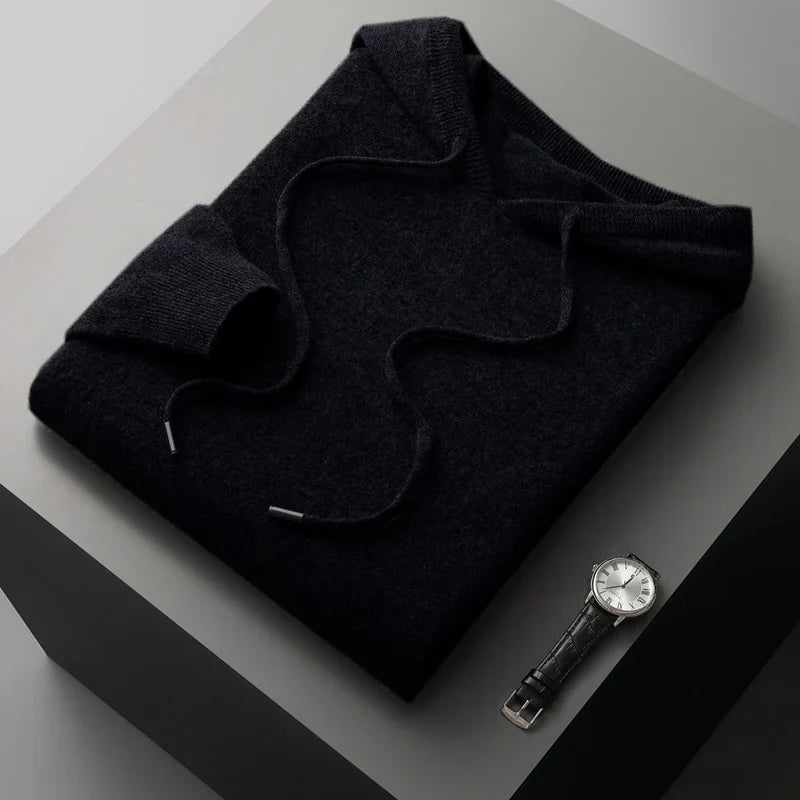 Unisex hooded jumper with drawstrings and ribbed trims