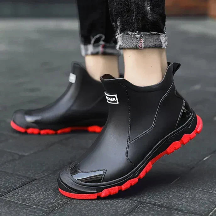 Unisex Chelsea terrain boots with pull tabs and chunky treaded soles