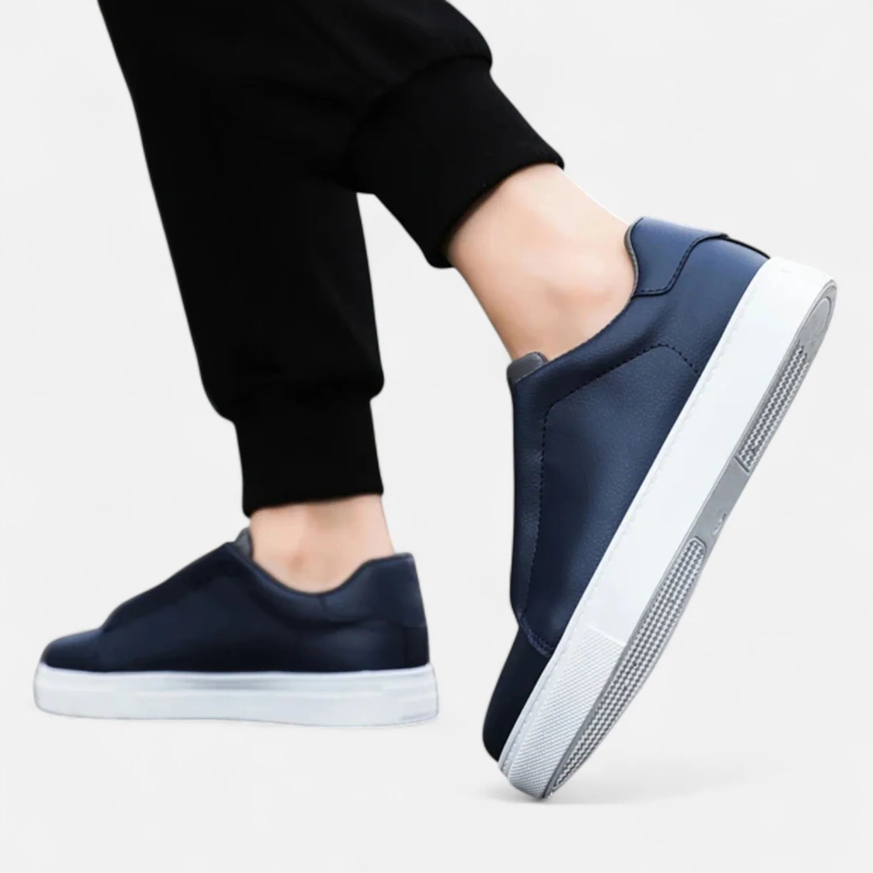 Men’s Leather Slip-On Trainers | Minimal Low-Top