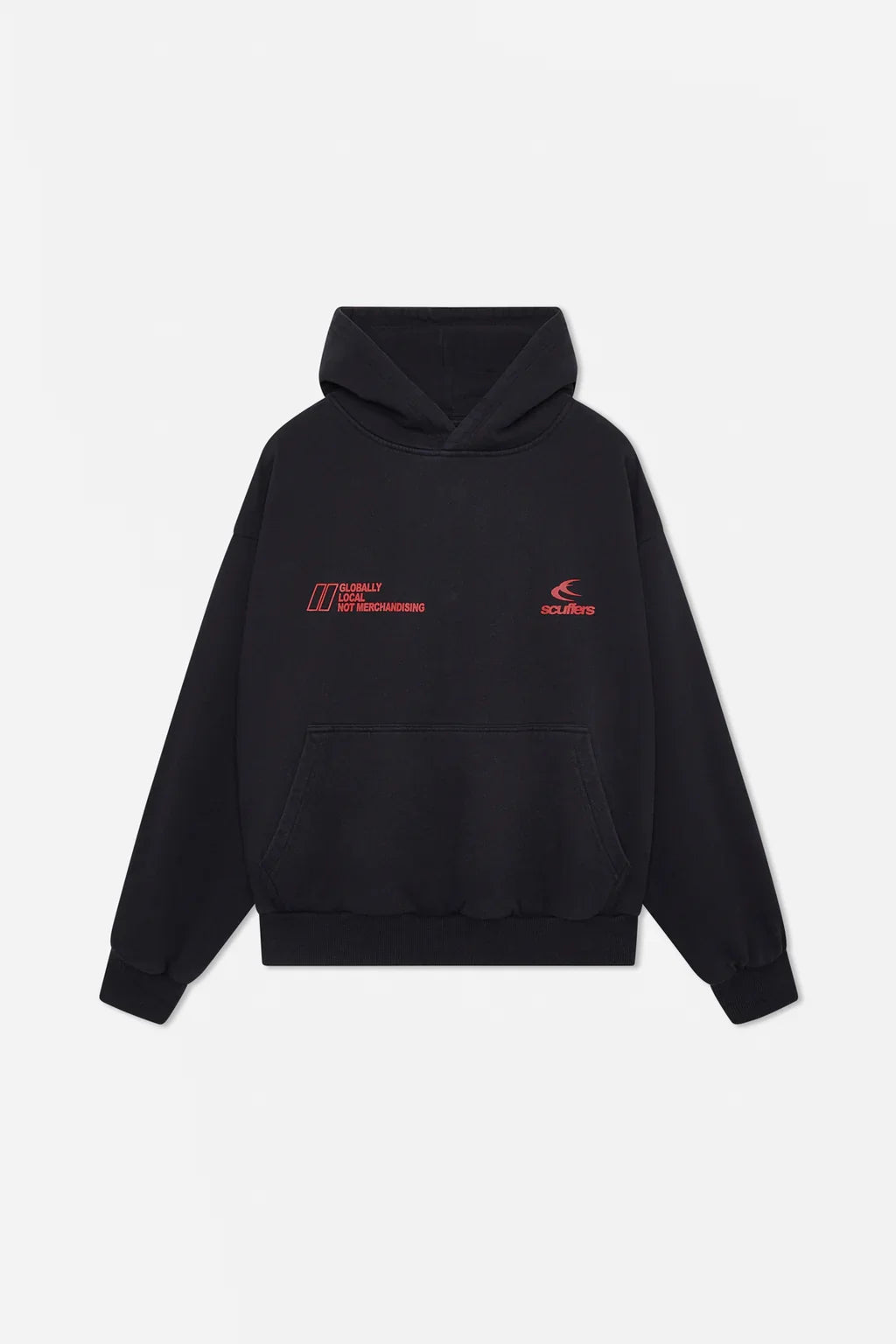 Women's hooded sweatshirt with long sleeves, kangaroo pocket and chest graphics