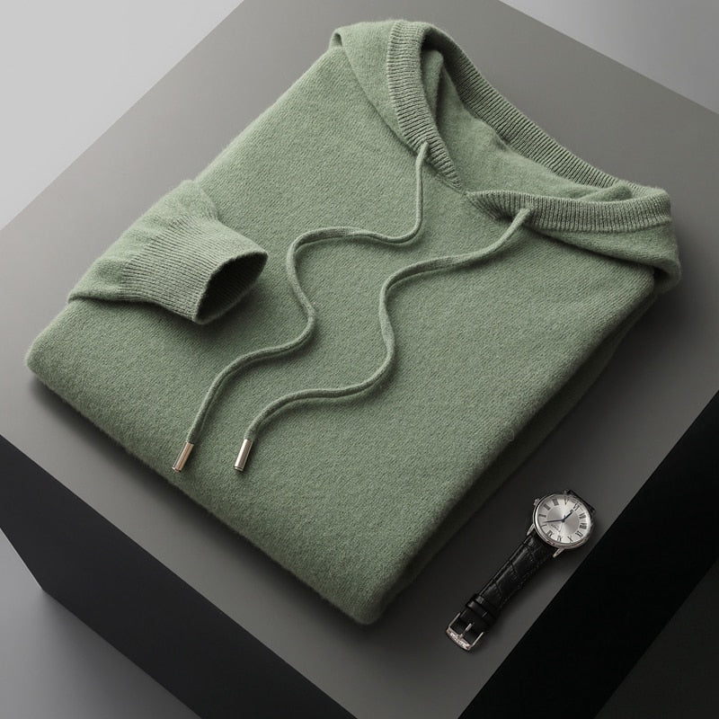 Unisex hooded jumper with drawstrings and ribbed trims