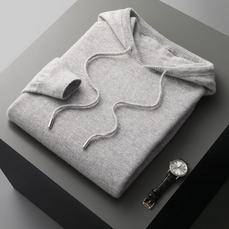 Unisex hooded jumper with drawstrings and ribbed trims