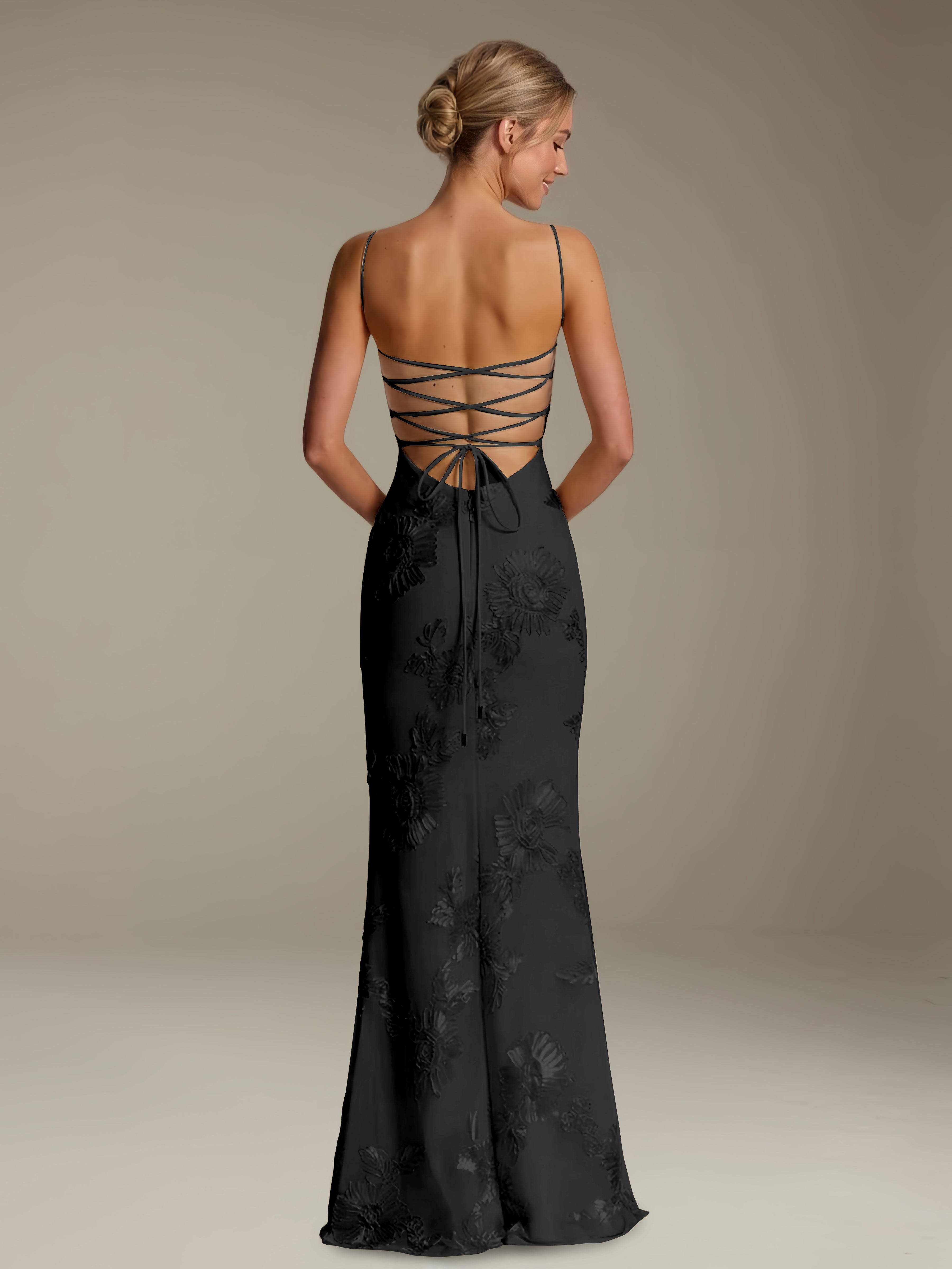 Women’s Floral Column Maxi Dress | Sweetheart Neckline & Open Back Gown