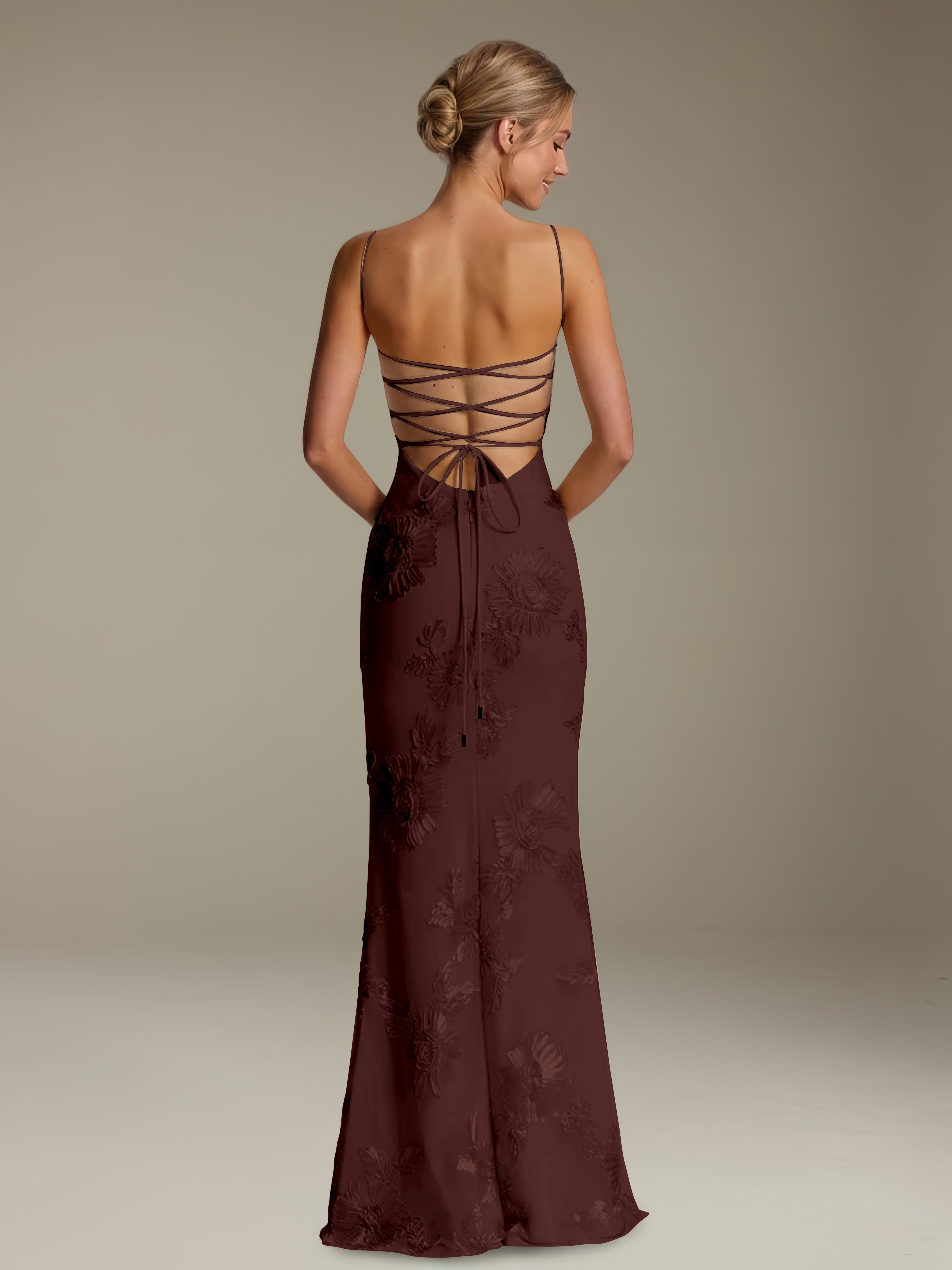 Women’s Floral Column Maxi Dress | Sweetheart Neckline & Open Back Gown
