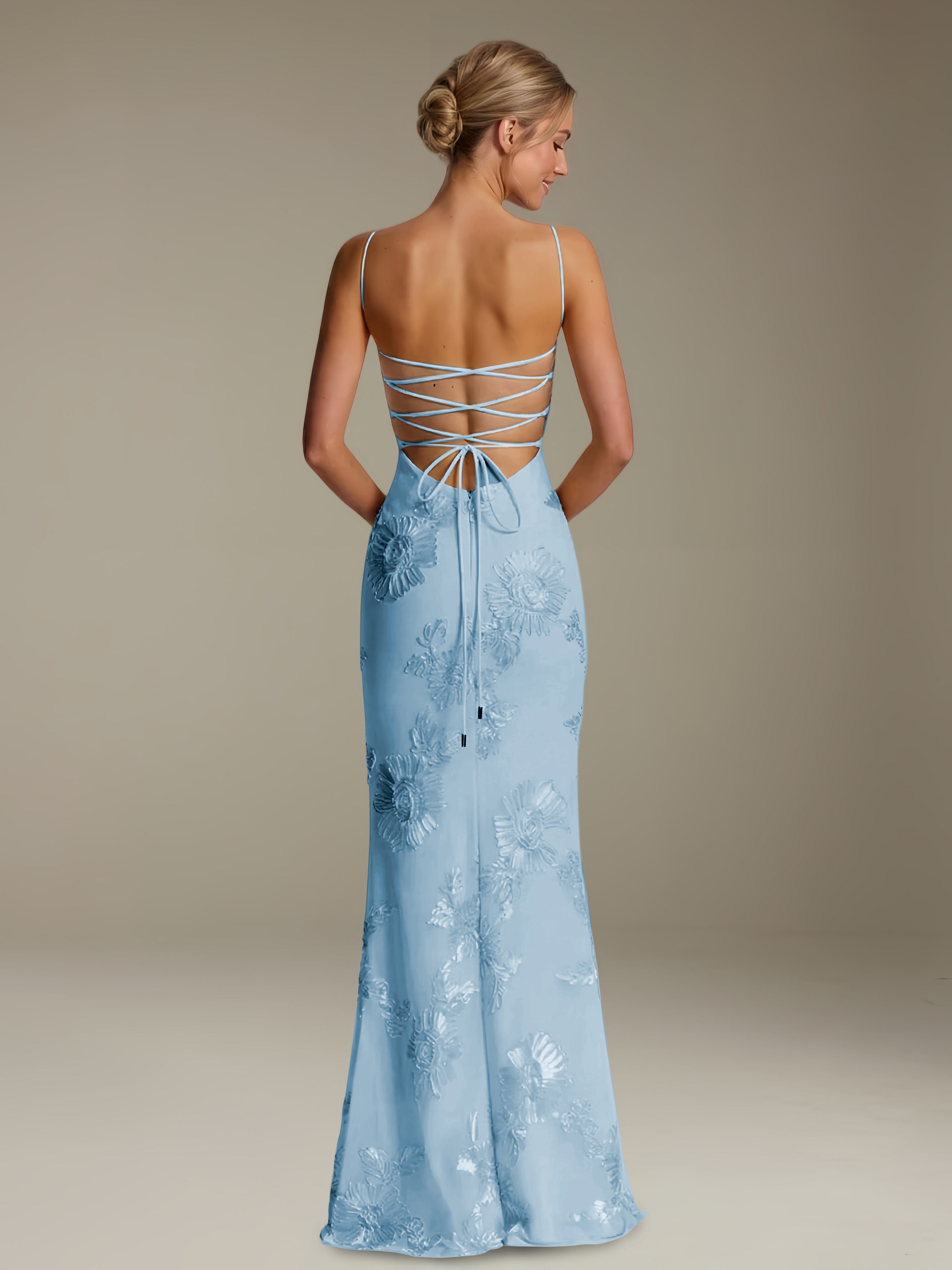 Women’s Floral Column Maxi Dress | Sweetheart Neckline & Open Back Gown