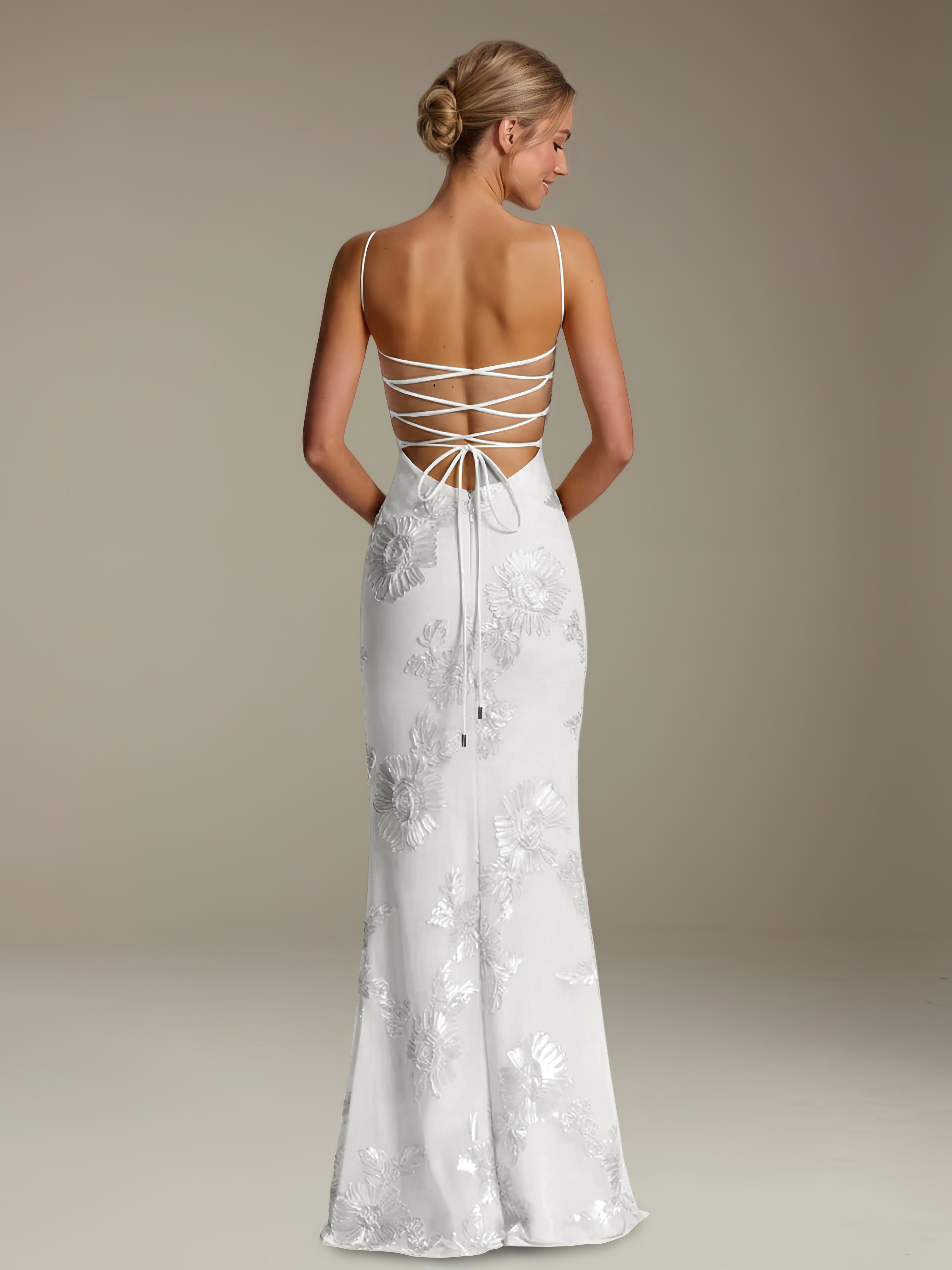 Women’s Floral Column Maxi Dress | Sweetheart Neckline & Open Back Gown