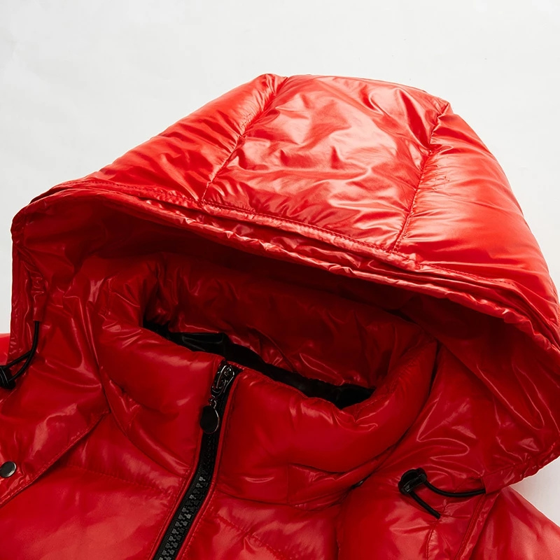 Men's quilted hooded puffer jacket with zip front and zipped pockets