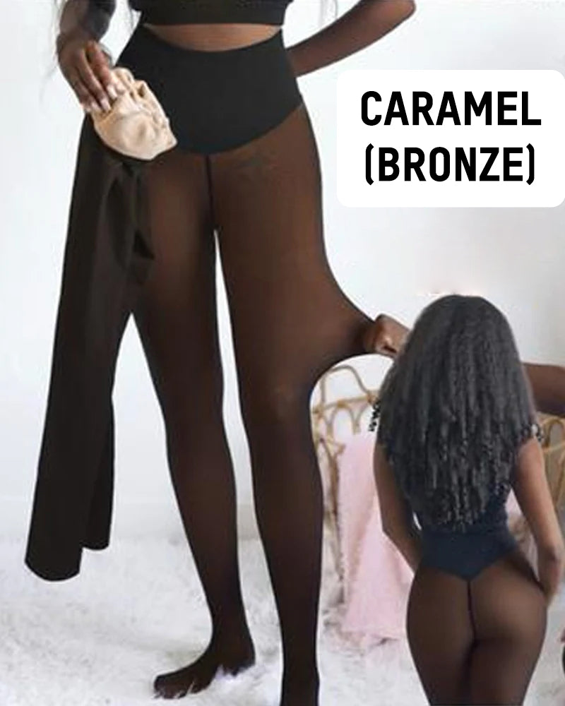 Women's high-waisted one-seam footed leggings