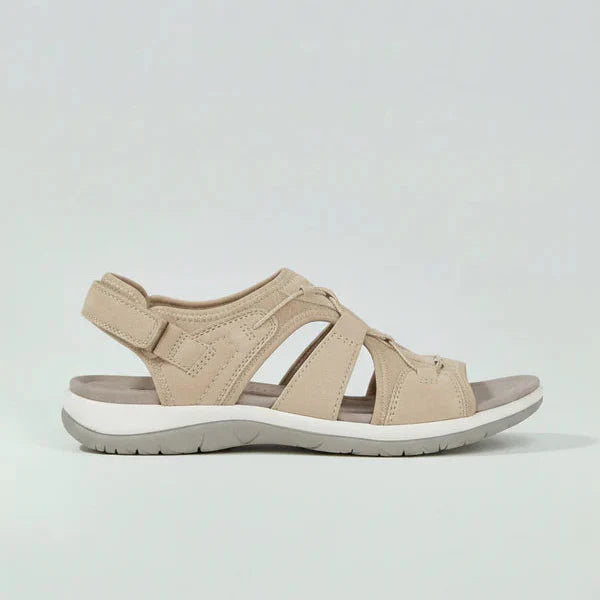 Women's Sandals Adjustable Strap Open Toe - Beige
