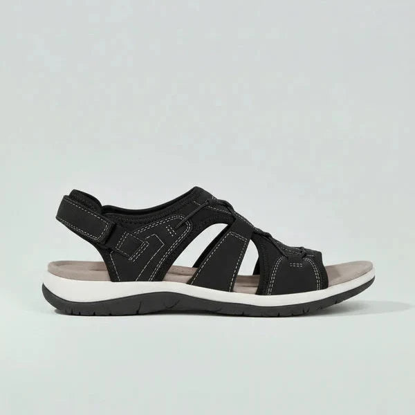 Women's Sandals Adjustable Strap Open Toe - Black