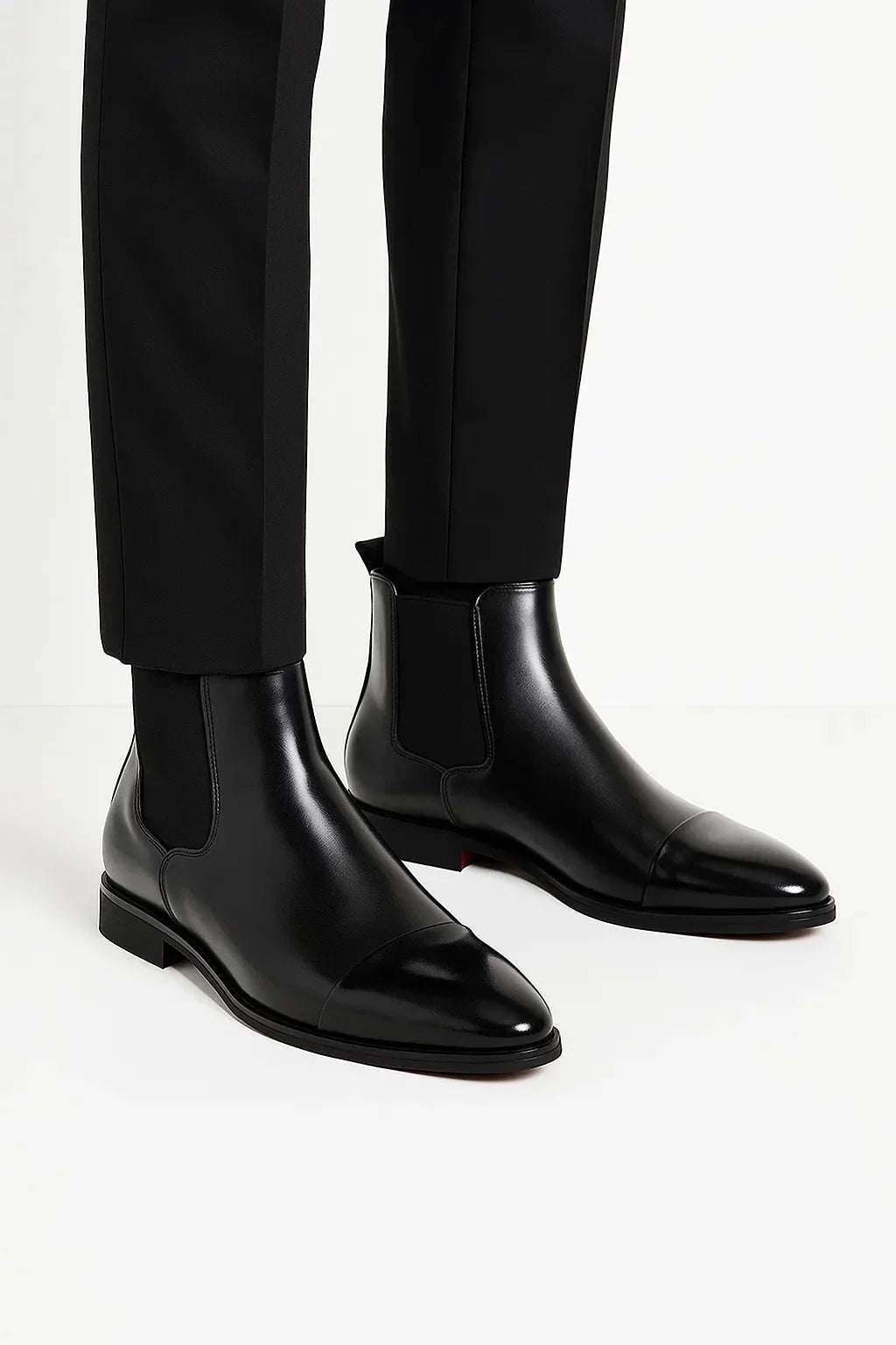 Chelsea boots with elastic side panels and low heels