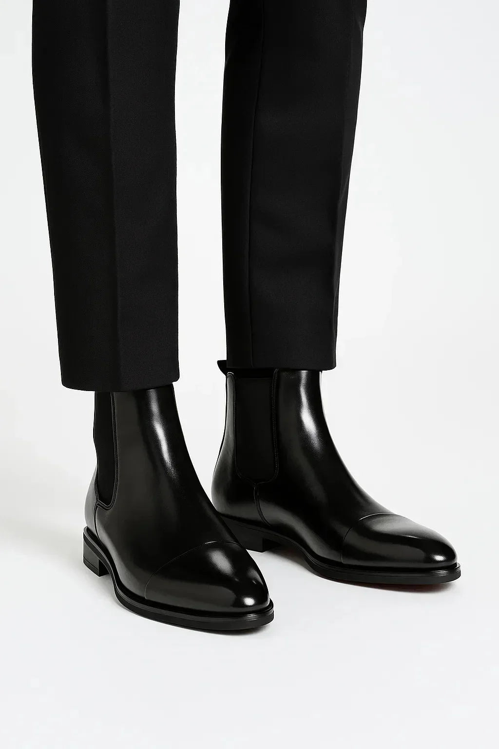 Chelsea boots with elastic side panels and low heels
