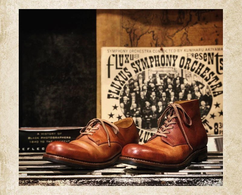 Men's retro lace-up ankle boots in black and brown