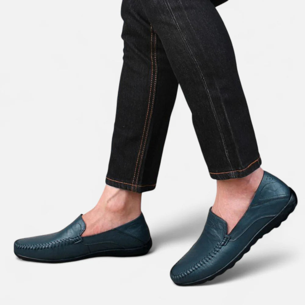 Men’s Vegan Leather Slip-On Loafers | Venthia – Casual Driving Shoes