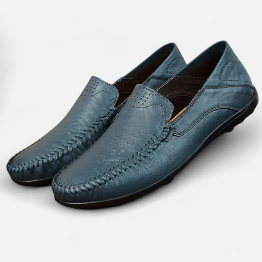 Men’s Vegan Leather Slip-On Loafers | Venthia – Casual Driving Shoes