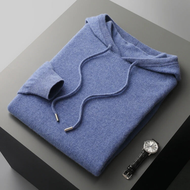 Unisex hooded jumper with drawstrings and ribbed trims