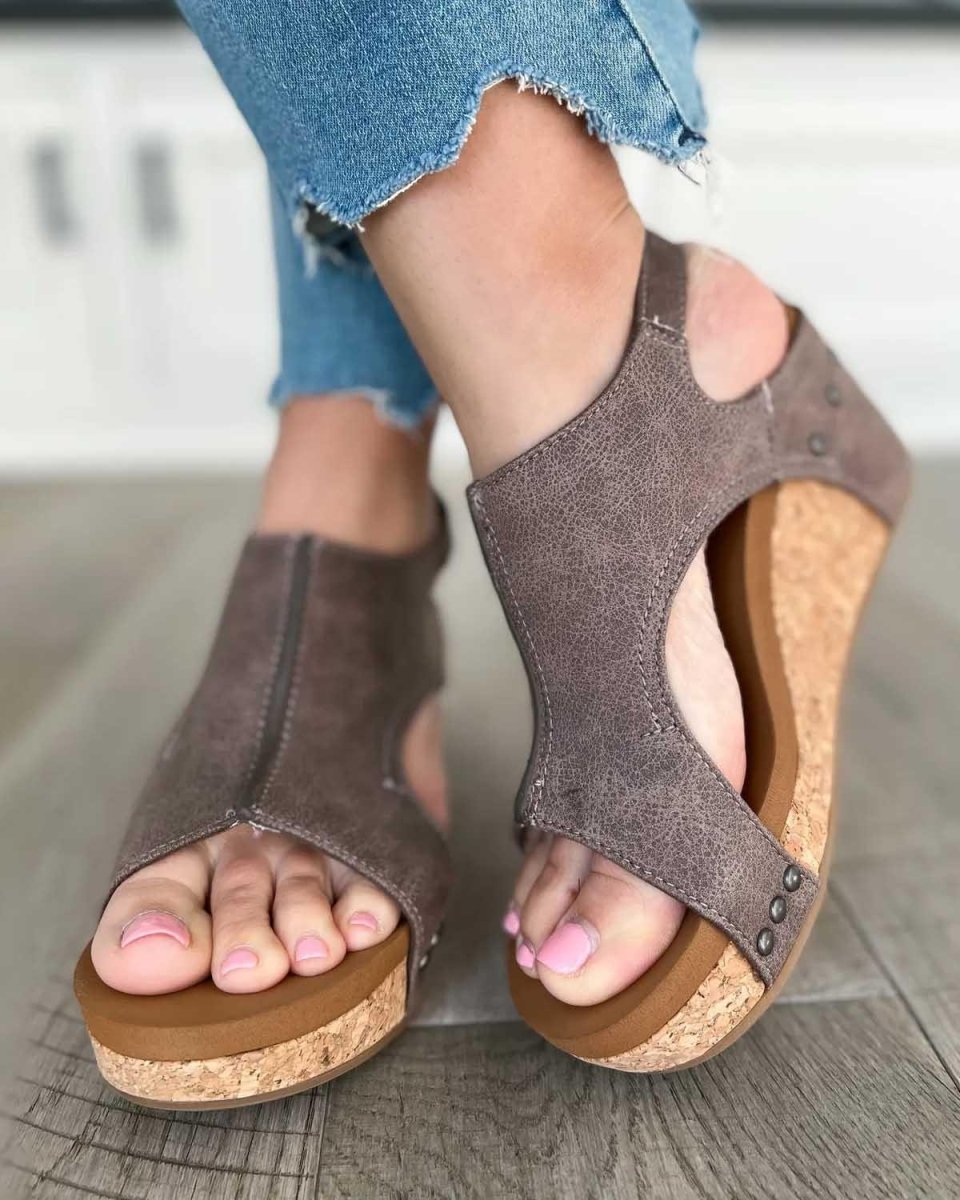Women’s Cushioned Footbed Open-toe Wedge Sandals